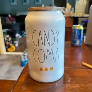 Rae Dunn tall candy coma cellar canister